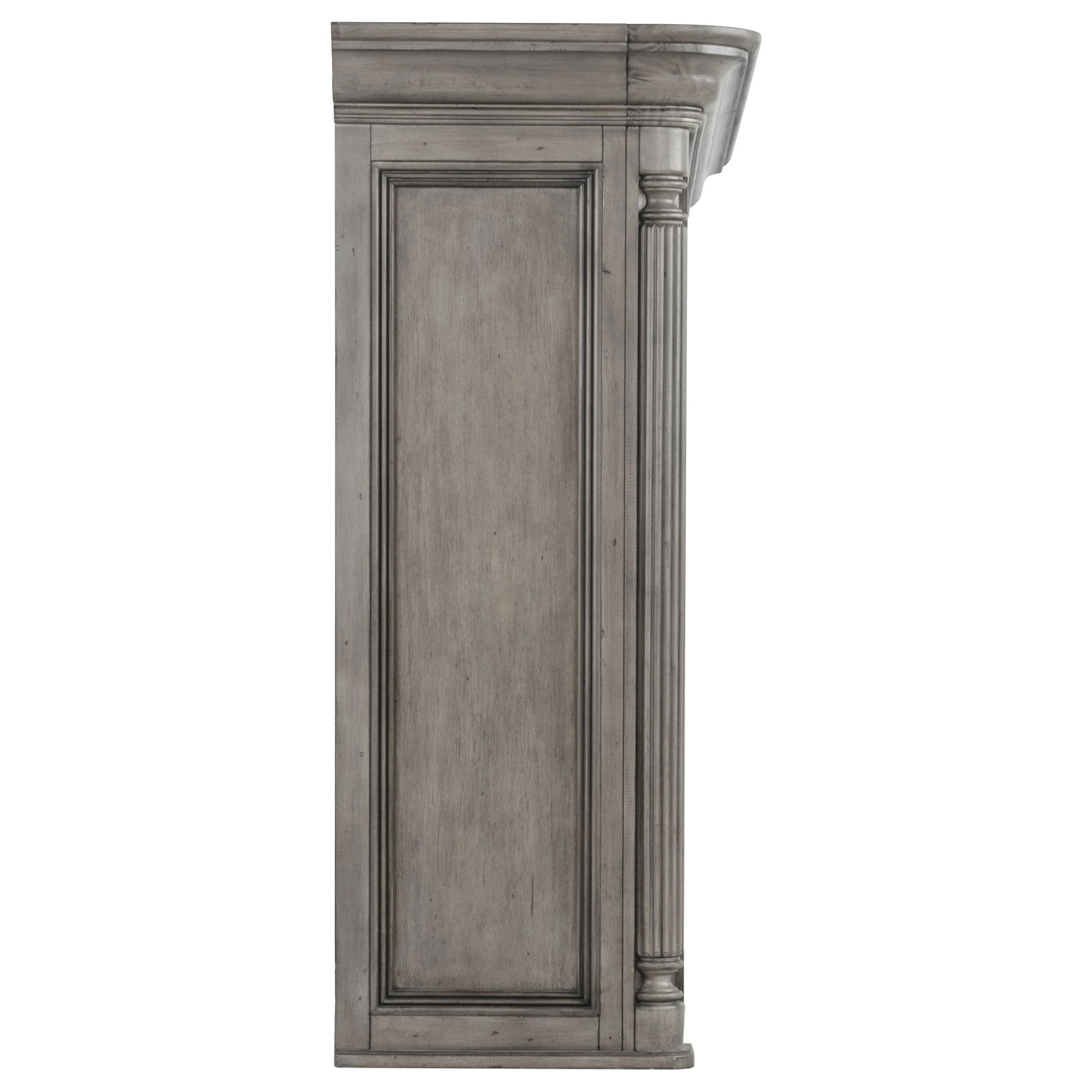 Cresswell Weathered Taupe 2-tier Touch Light Hutch Display Cabinet - Ornate Home