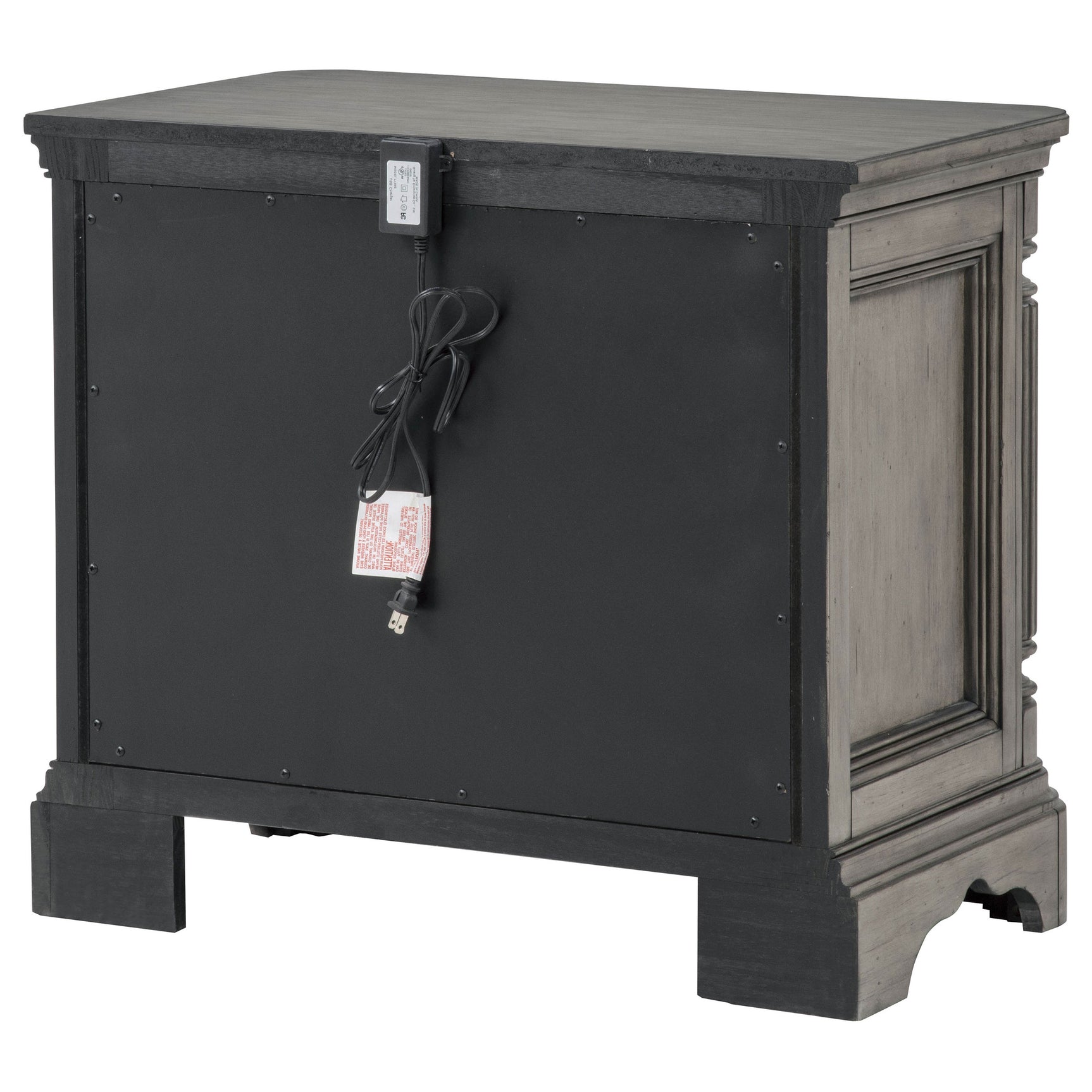 Cresswell Weathered Taupe 3-drawer Nightstand Bedside Table - Ornate Home