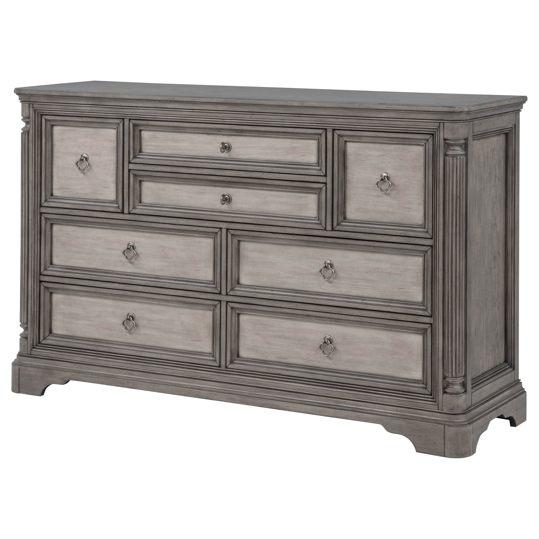 Cresswell Weathered Taupe 8-drawer Bedroom Dresser - Ornate Home