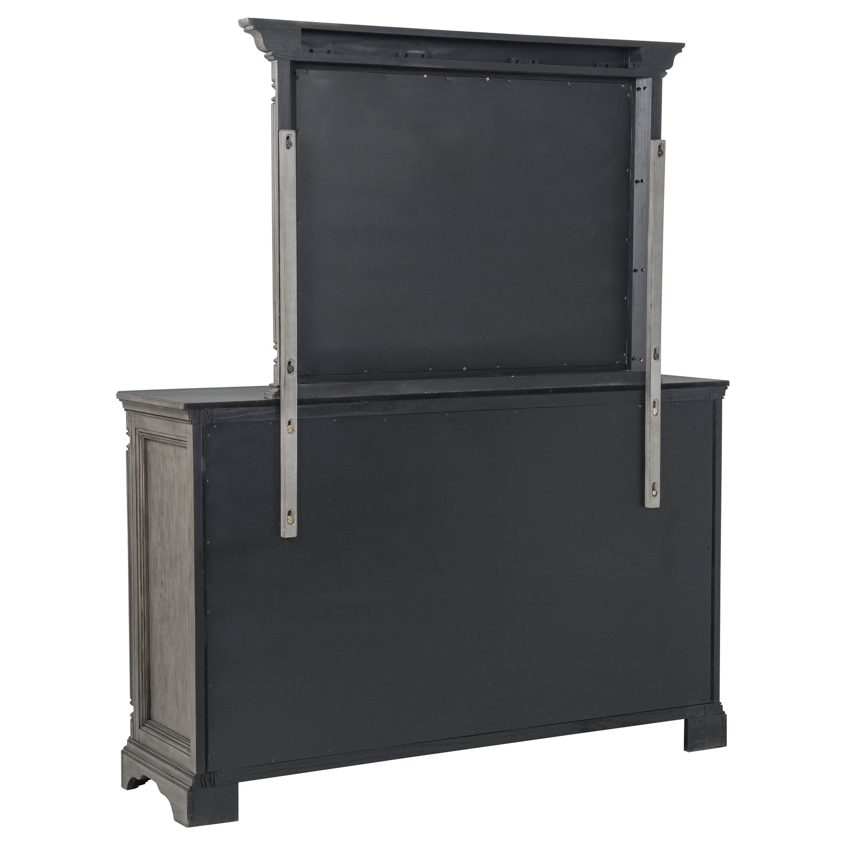 Cresswell Weathered Taupe 8-drawer Dresser With Mirror - Ornate Home