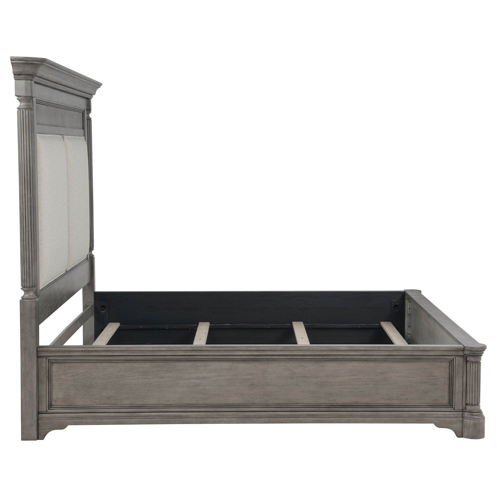Cresswell Weathered Taupe Queen Upholstered Panel Bed - Ornate Home