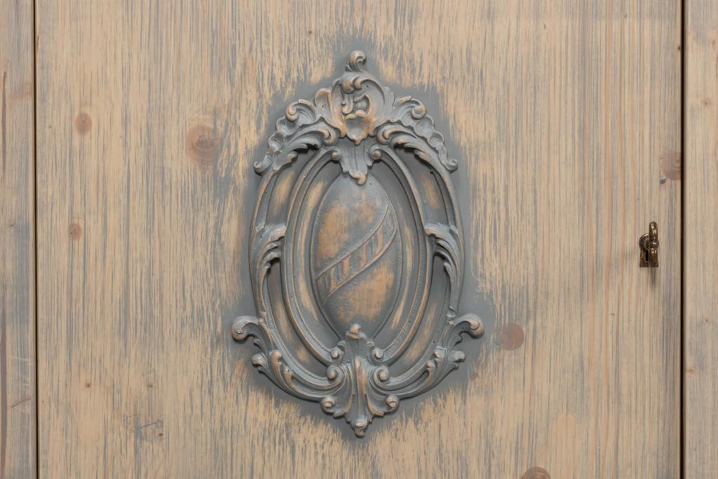 Crested Beige Wall Cabinet - Ornate Home