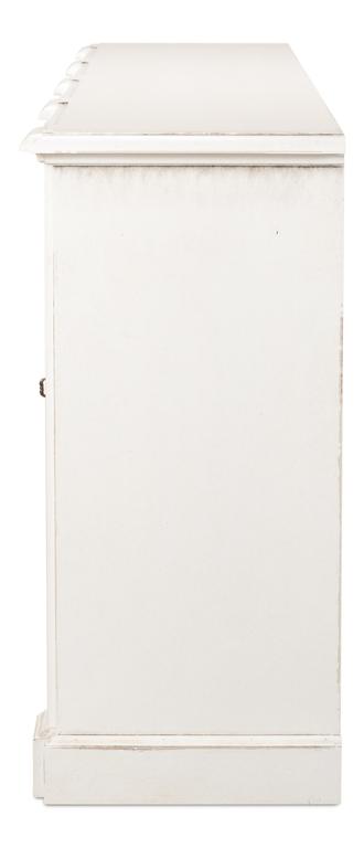 Crested White Wall Cabinet - Ornate Home