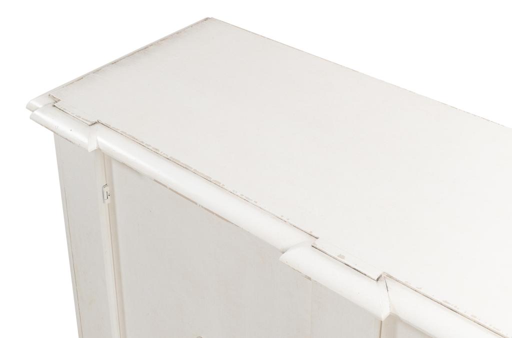 Crested White Wall Cabinet - Ornate Home
