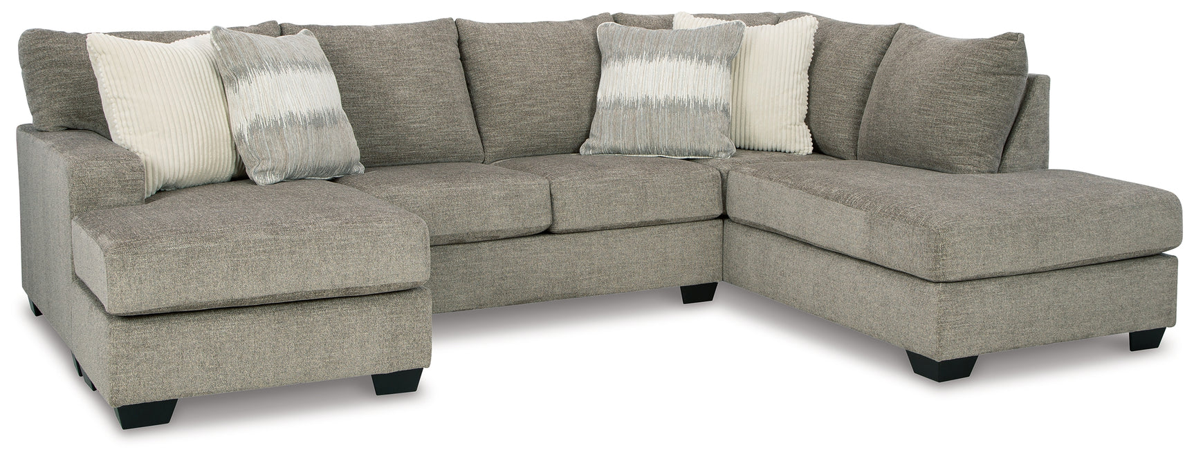 Creswell Linen 2-Piece Sectional w/Ottoman - Ornate Home