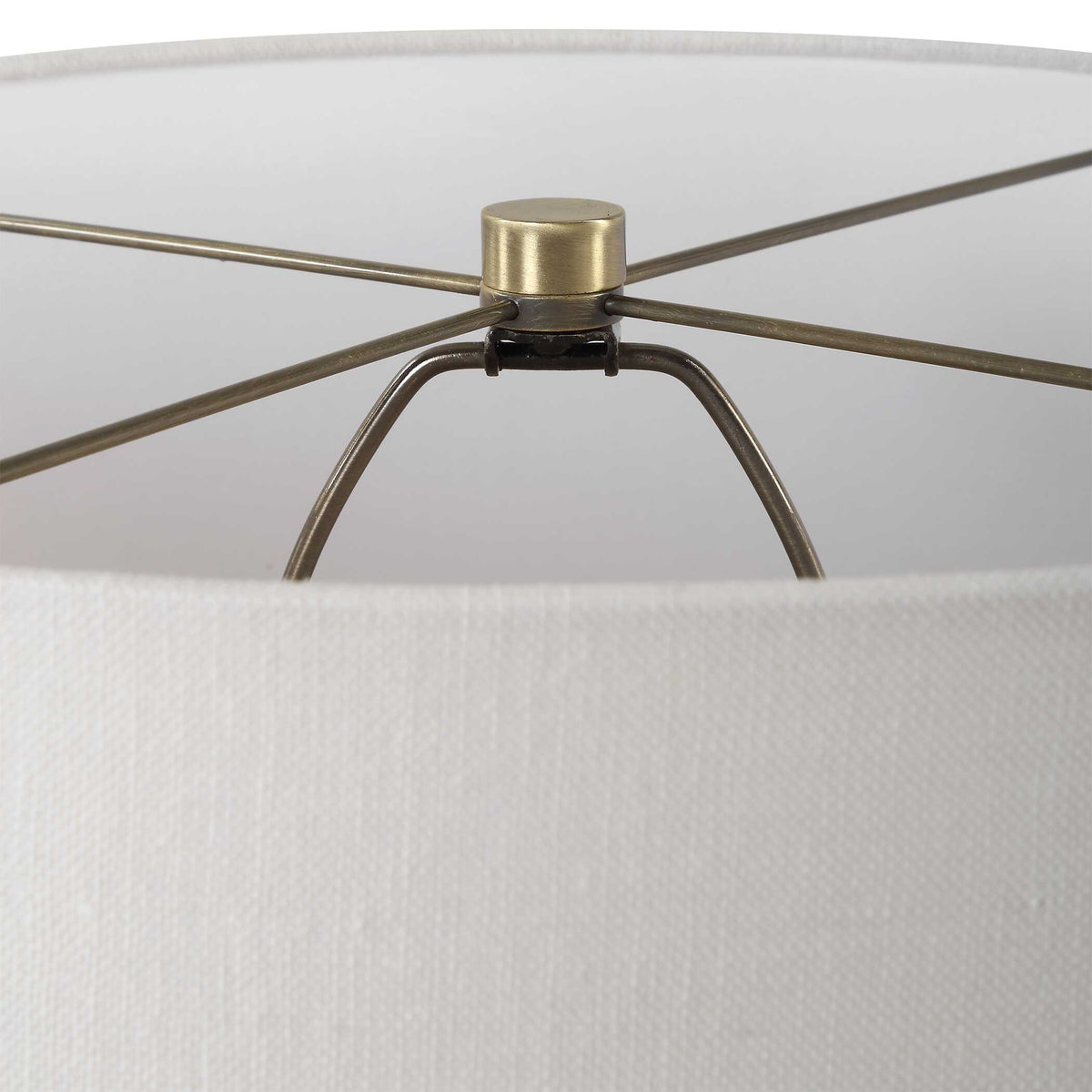 Crimp White Ribbed Table Lamp - Ornate Home