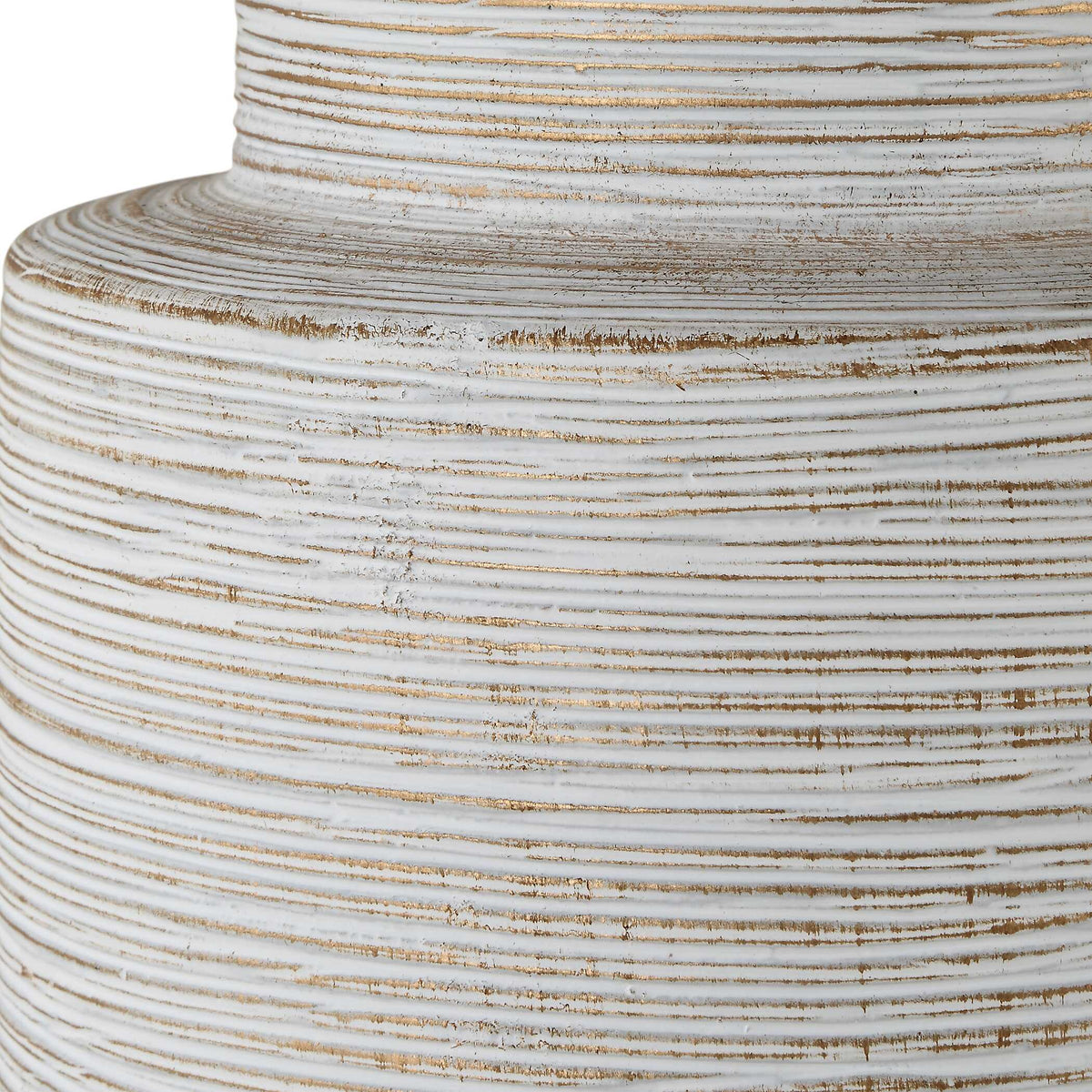 Crimp White Ribbed Table Lamp - Ornate Home