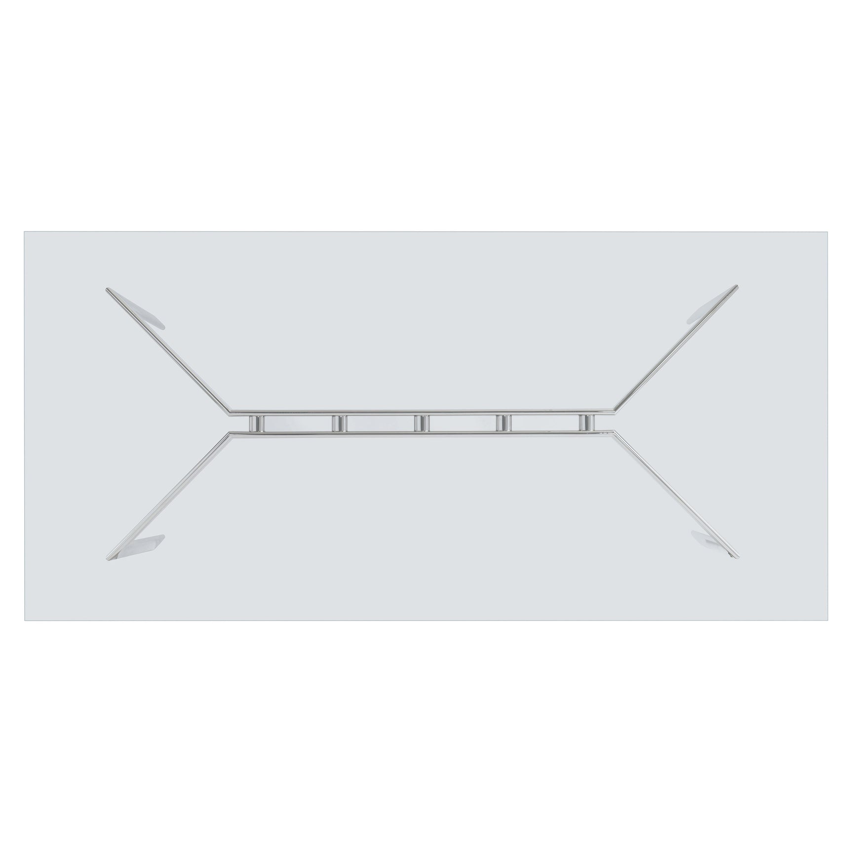 Cristobal Clear/Polished Stainless Steel Dining Table - Ornate Home