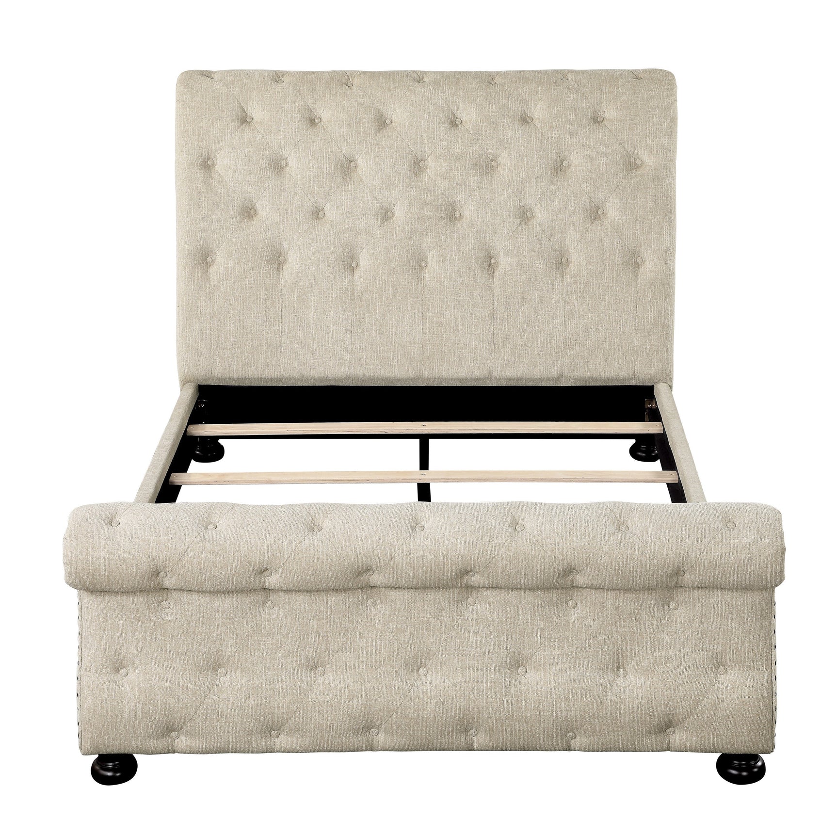 Crofton Beige Queen Bed - Ornate Home