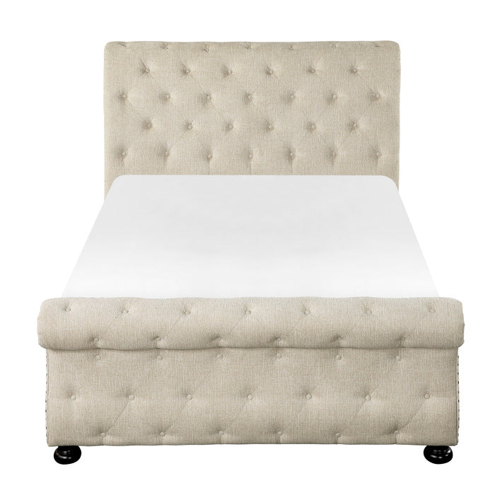 Crofton Beige Queen Bed - Ornate Home