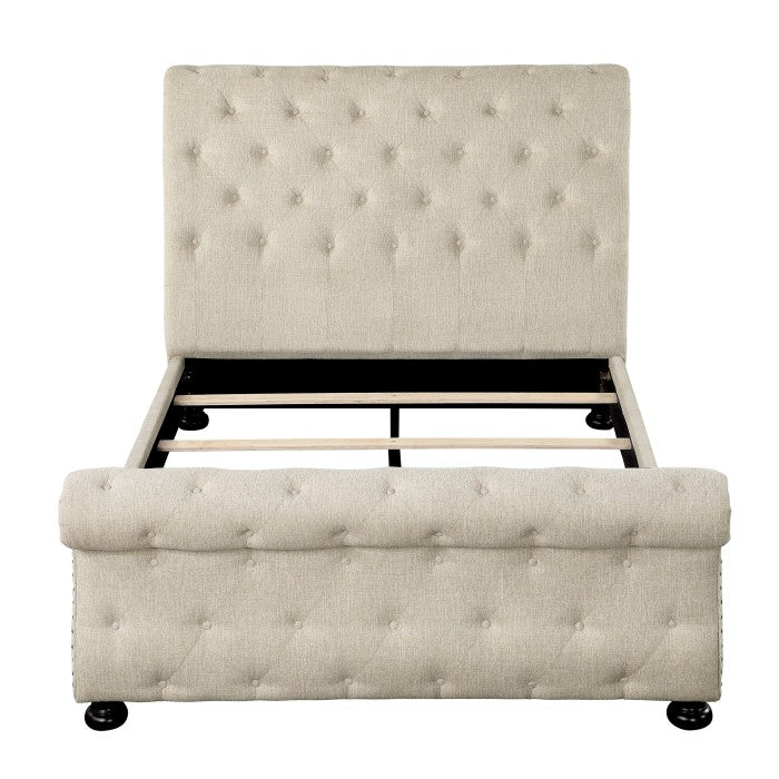 Crofton Beige Queen Bed - Ornate Home