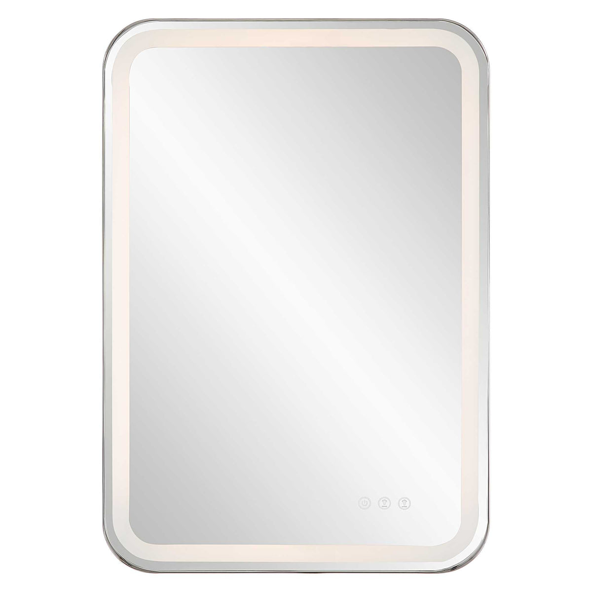 Crofton Nickel Lighted Vanity Mirror - Ornate Home