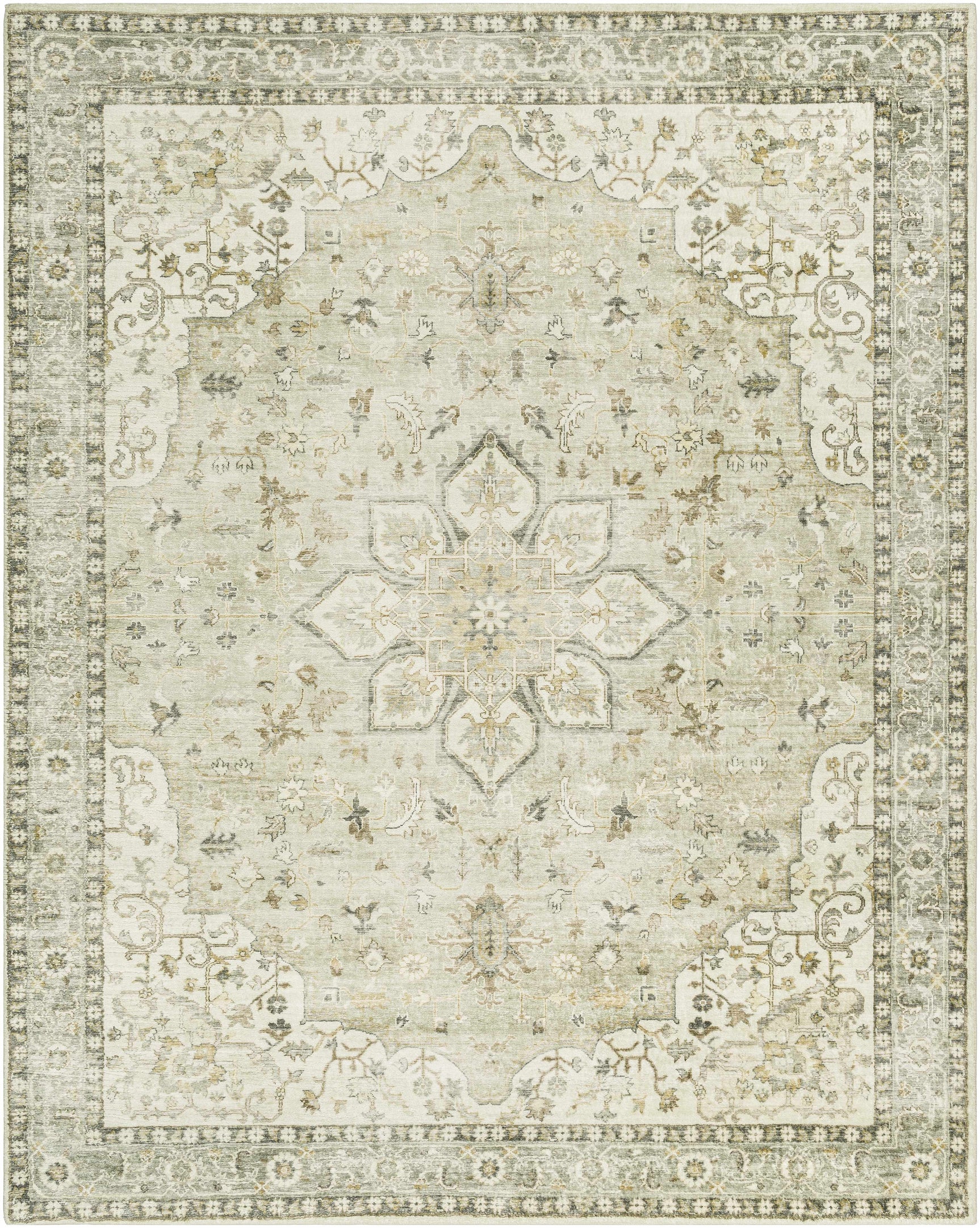 Crondall Sage Traditional Area Rug - Ornate Home