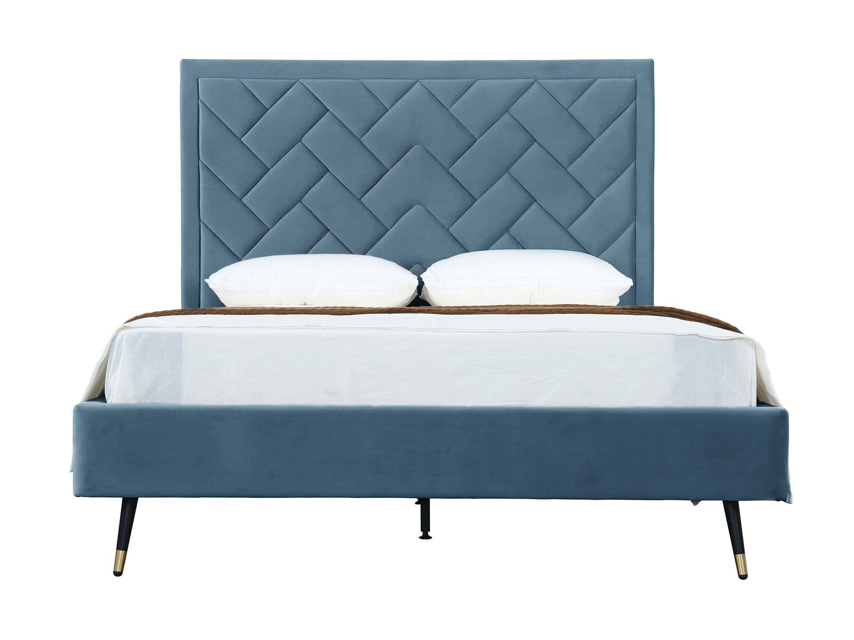 Crosby Queen-Size Bed in Blue - Ornate Home