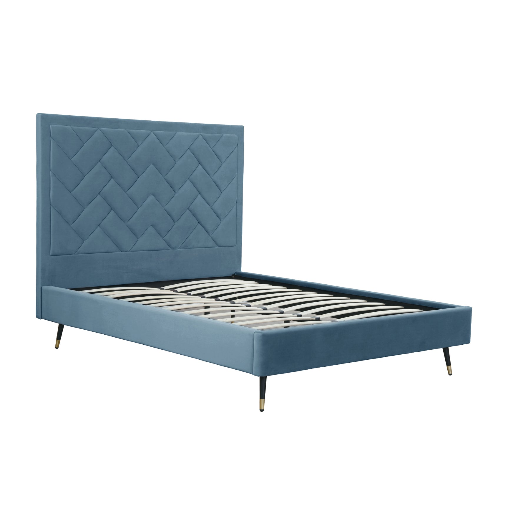 Crosby Queen-Size Bed in Blue - Ornate Home
