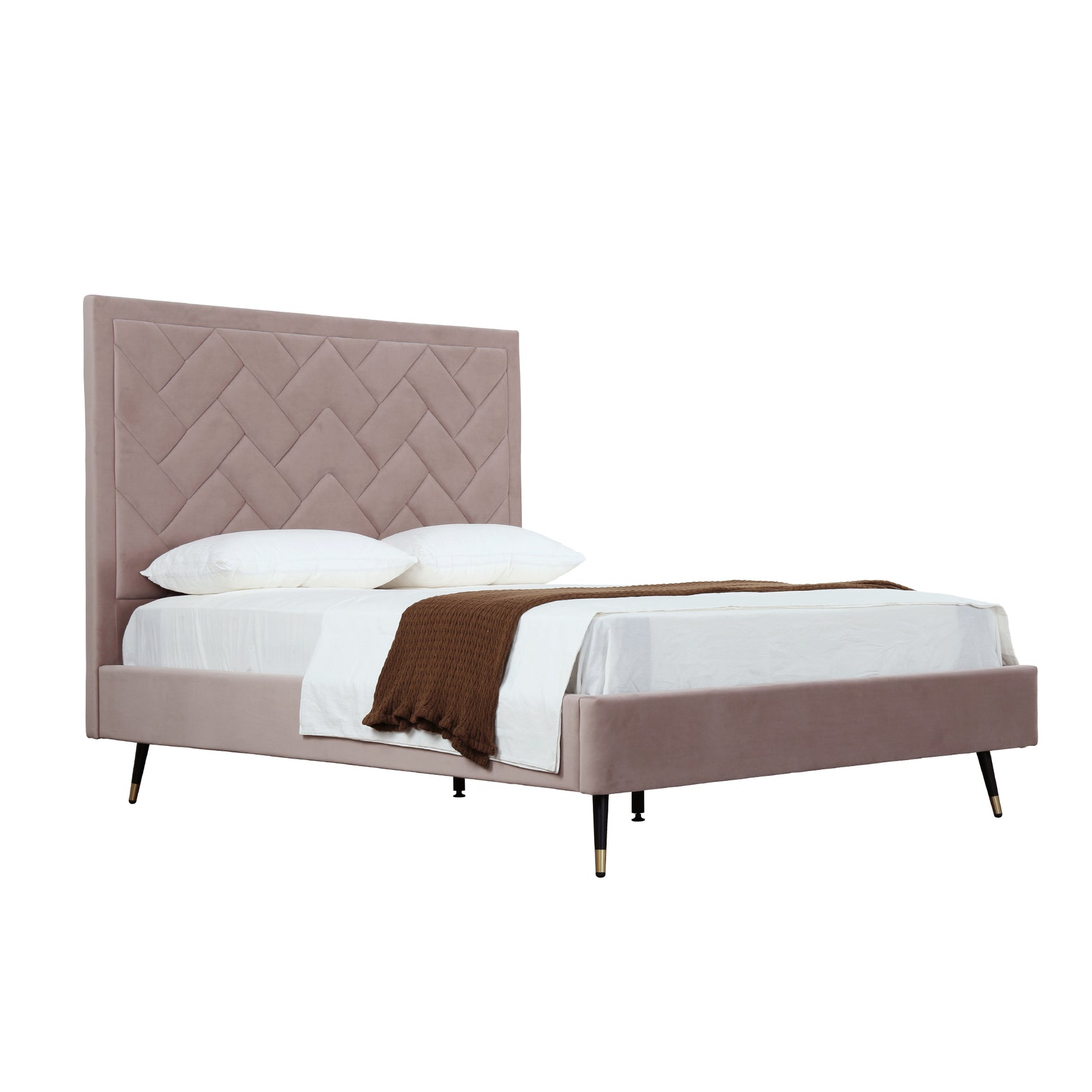 Crosby Queen-Size Bed in Blush - Ornate Home