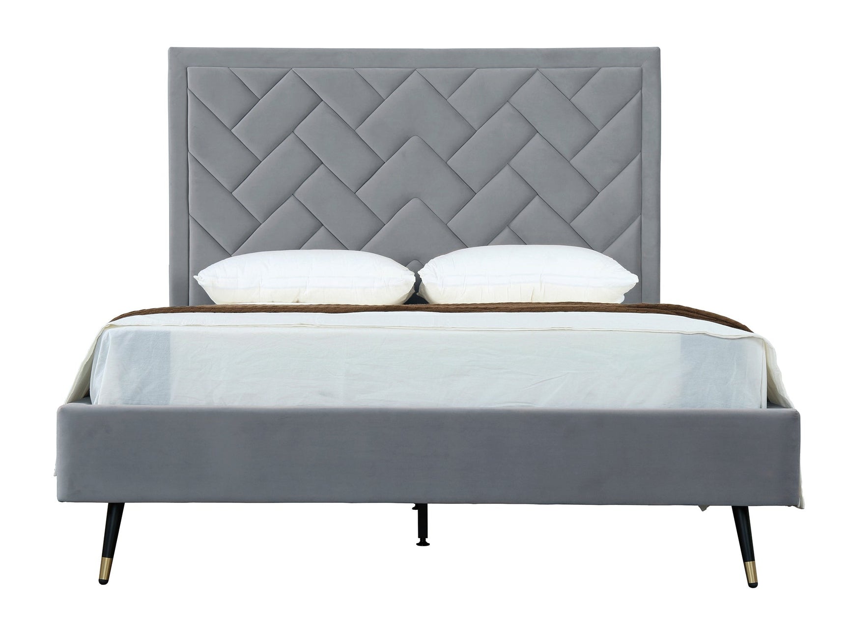 Crosby Queen-Size Bed in Grey - Ornate Home