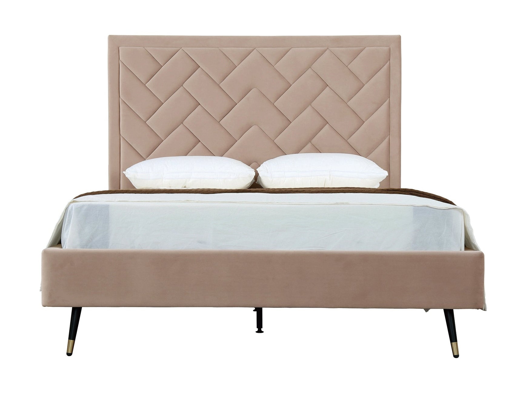 Crosby Queen-Size Bed in Nude - Ornate Home