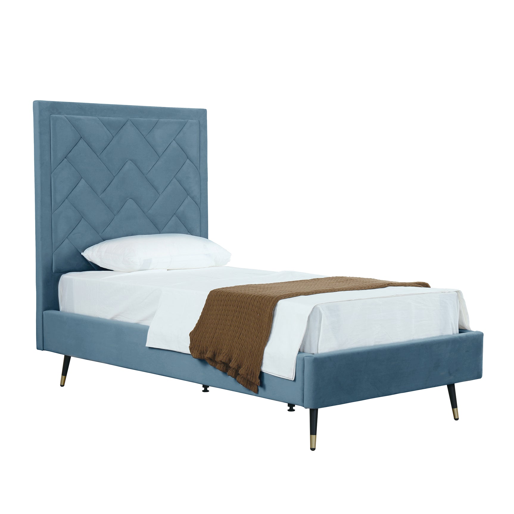 Crosby Twin-Size Bed in Blue - Ornate Home