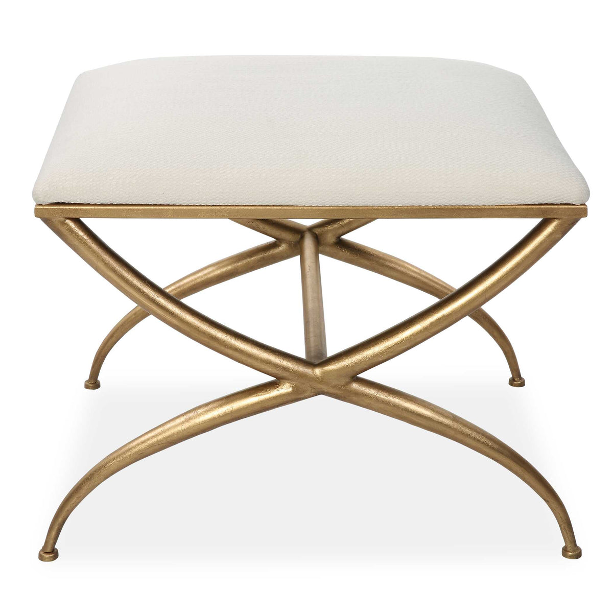 Crossing White Small Bench - Ornate Home