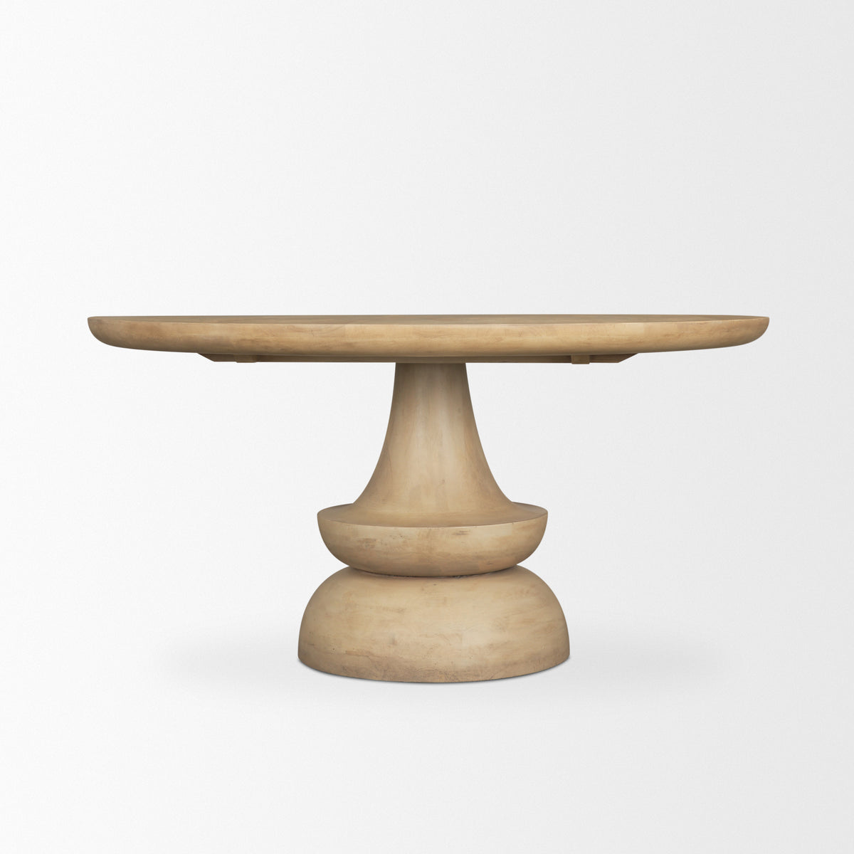 Crossman Blonde 60" Round Pedestal Dining Table - Ornate Home