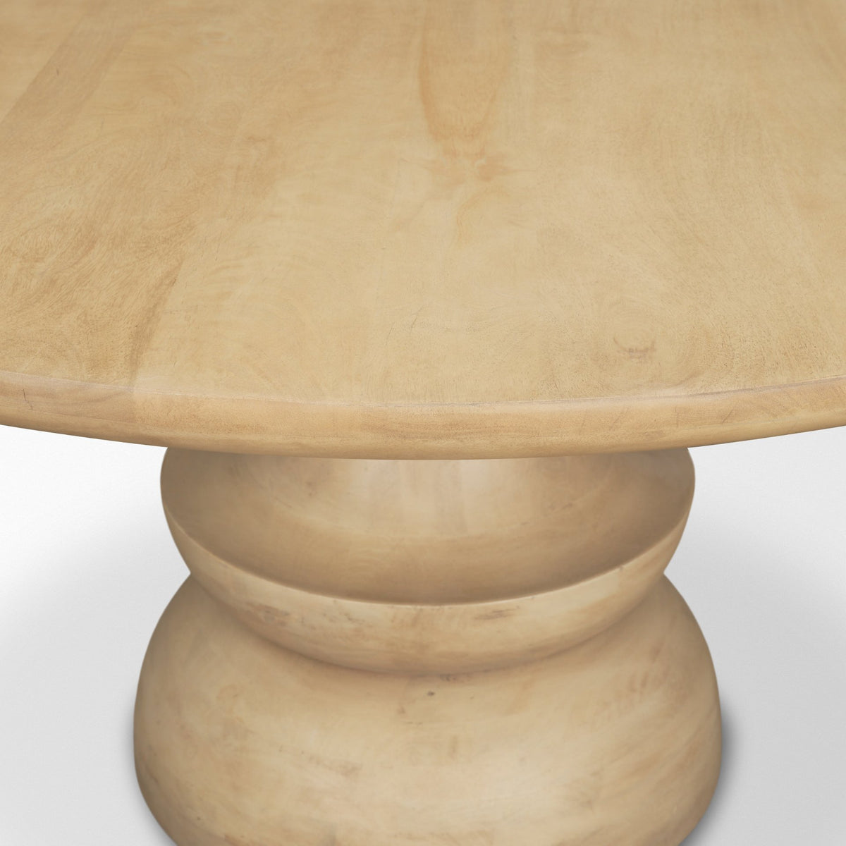 Crossman Blonde 60" Round Pedestal Dining Table - Ornate Home