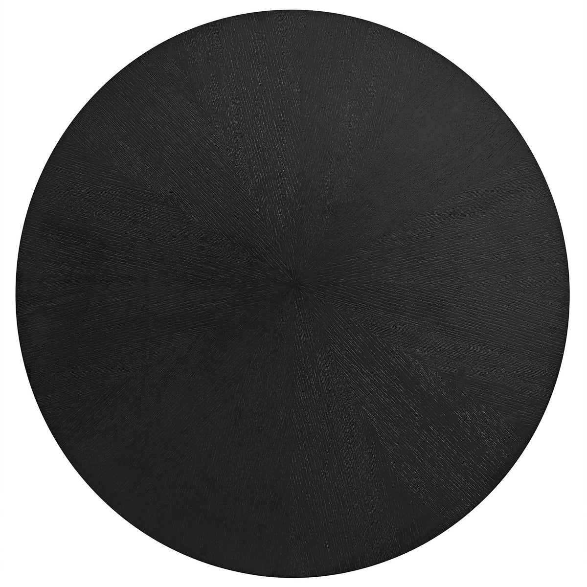 Crossroads Black Round Wood Coffee Table - Ornate Home