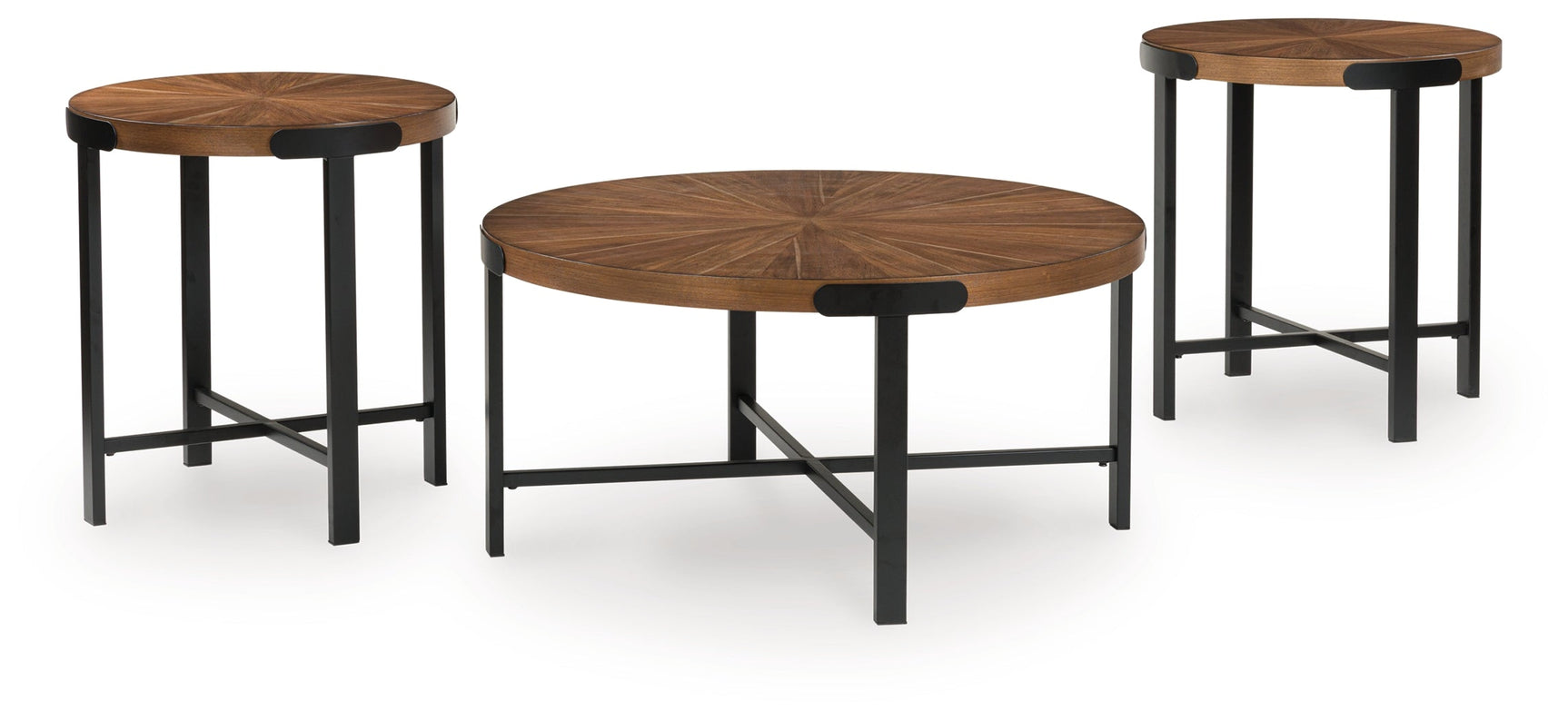 Crosstrail Brown Occasional Table Set (Set of 3) (Online Special Price) - Ornate Home