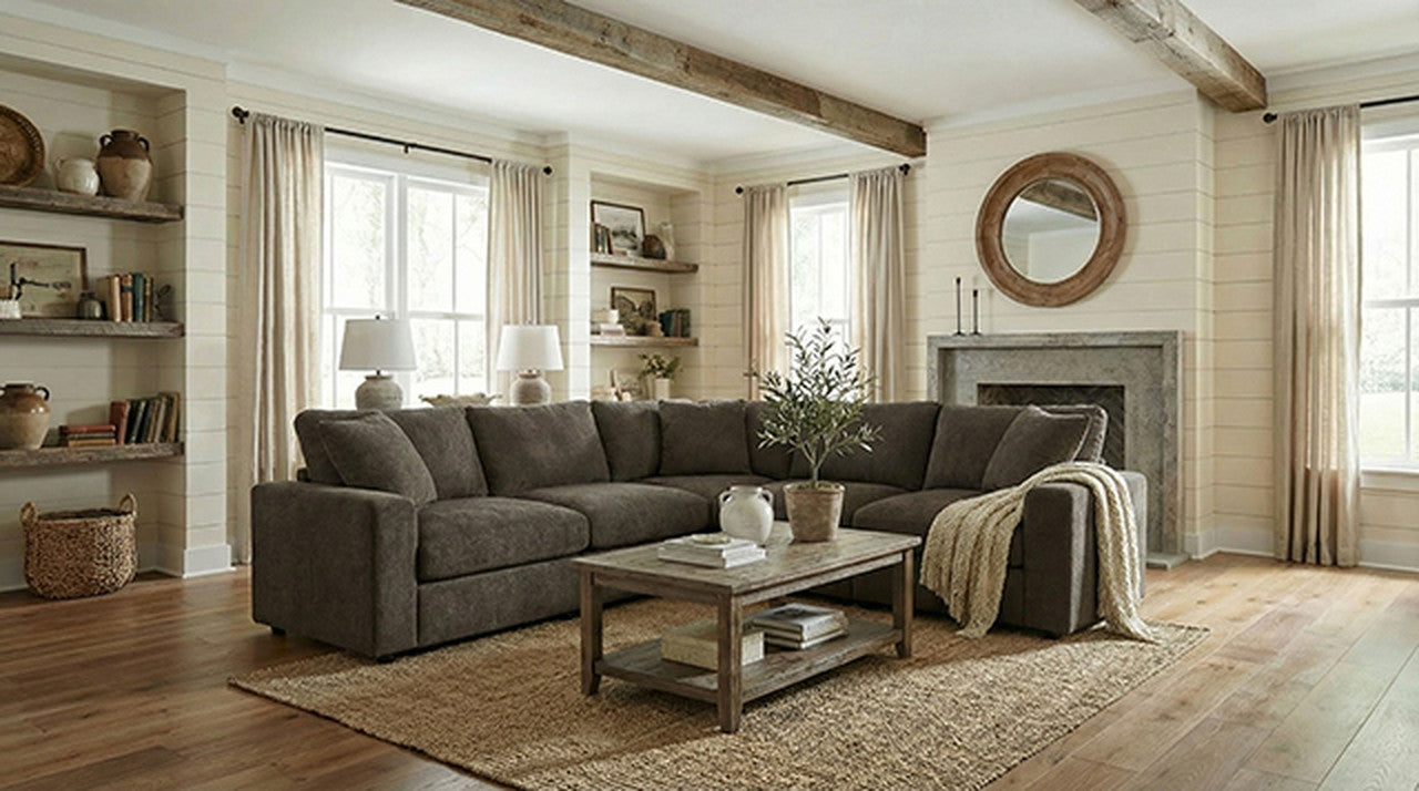 Crowle Dark Gray Sectional - Ornate Home