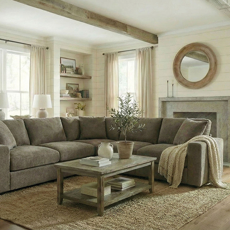 Crowle Light Brown Sectional