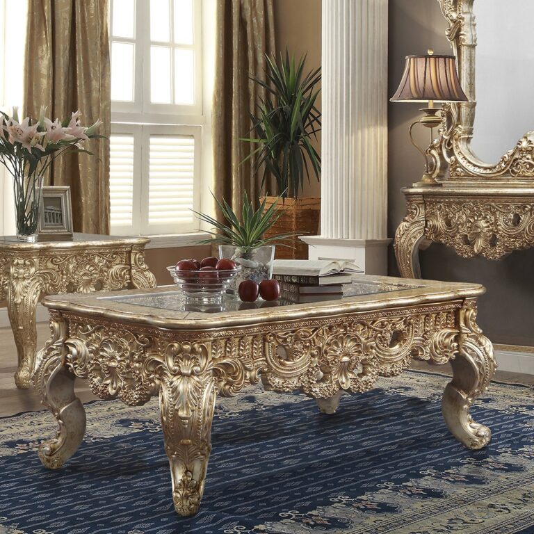 Crown Heritage Gold/Rust Highlights Coffee Table / HD-C998G - Ornate Home