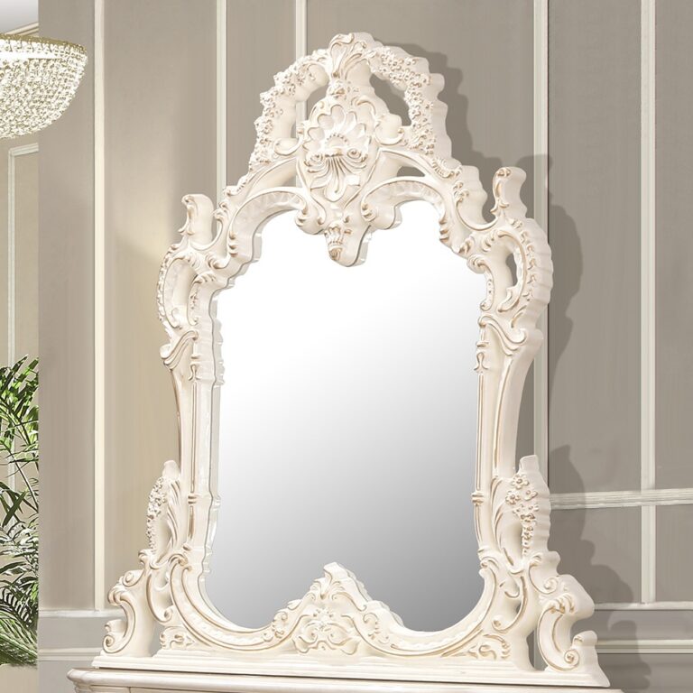 Crown Heritage Ivory/Gold Highlights Mirror / HD-M998I - Ornate Home