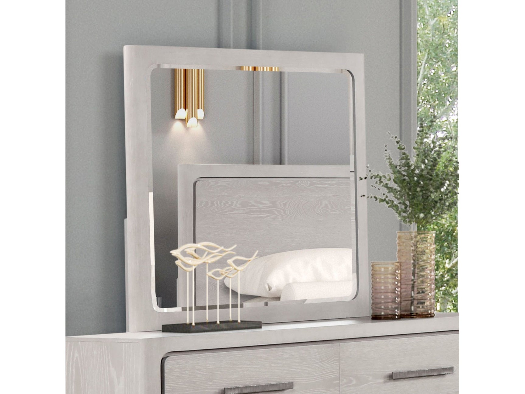 Crowthorne White Oak Mirror - Ornate Home