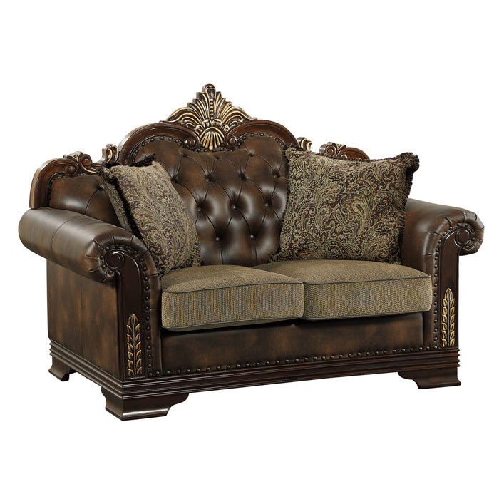 Croydon Brown Loveseat - Ornate Home