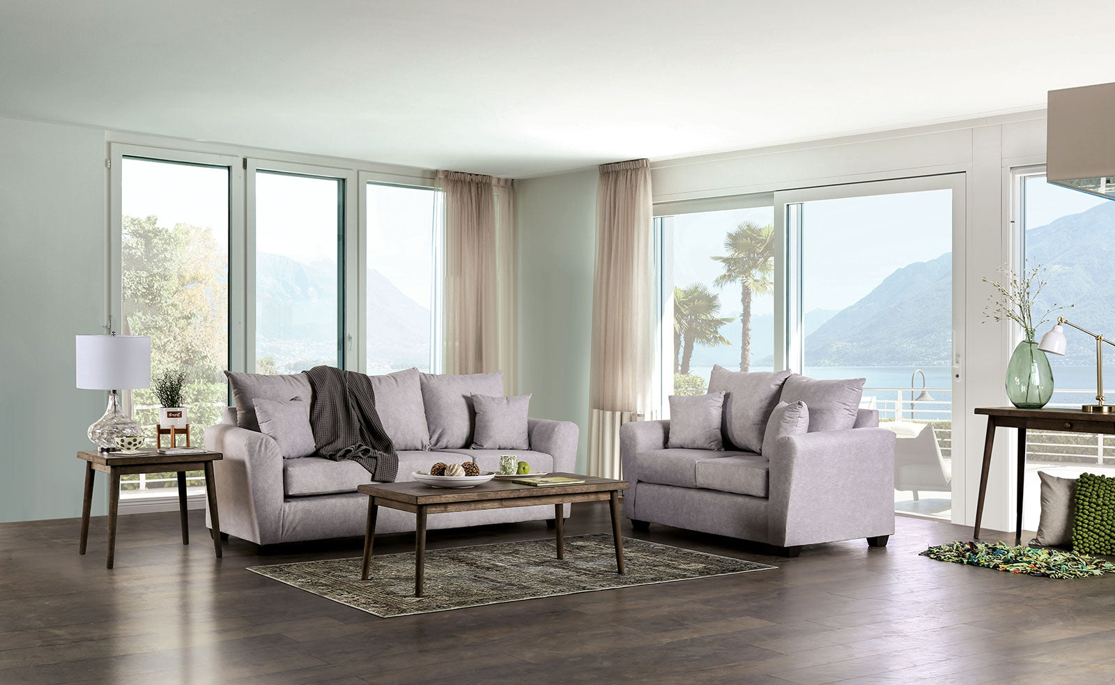 Croydon Light Gray Loveseat - Ornate Home
