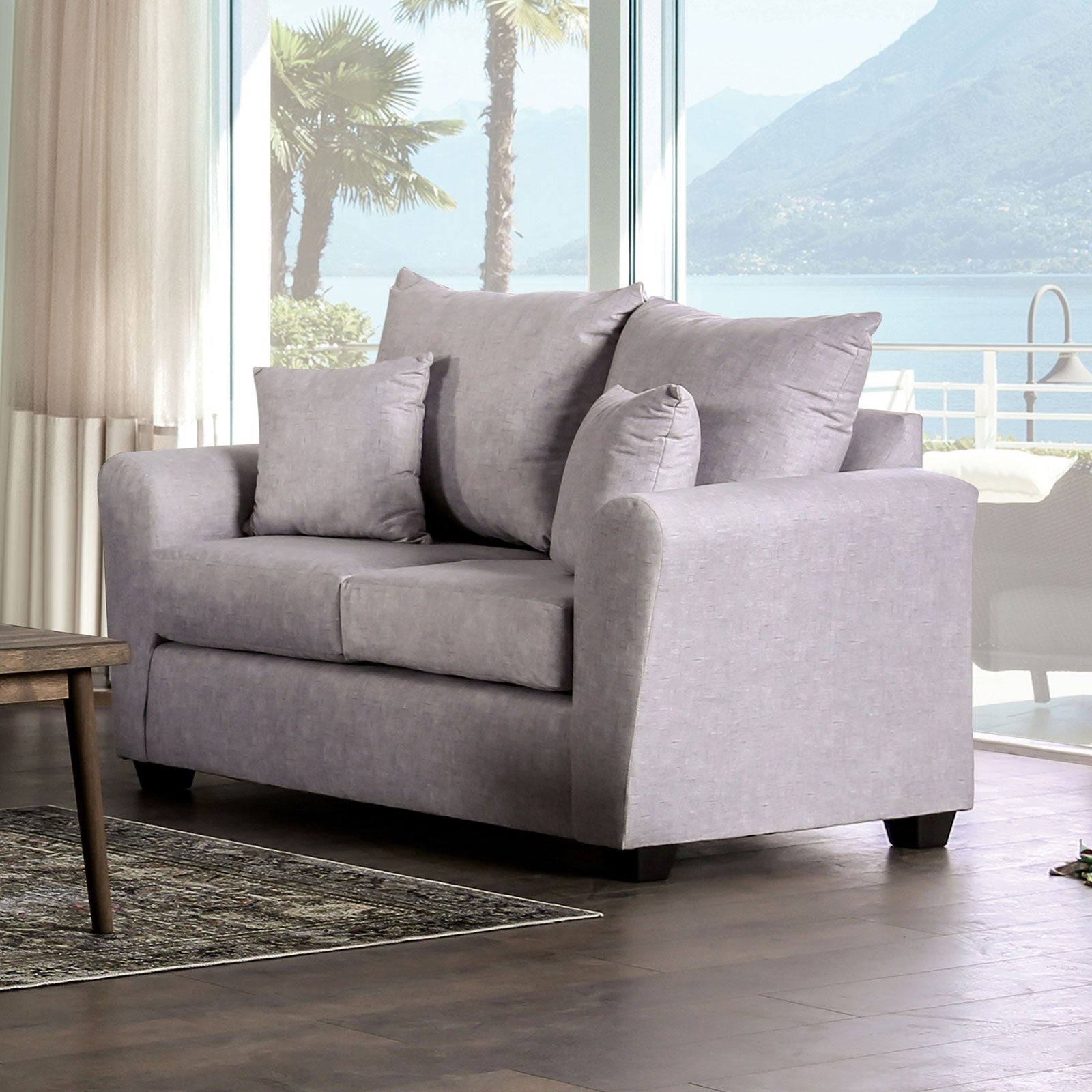 Croydon Light Gray Sofa & Loveseat - Ornate Home
