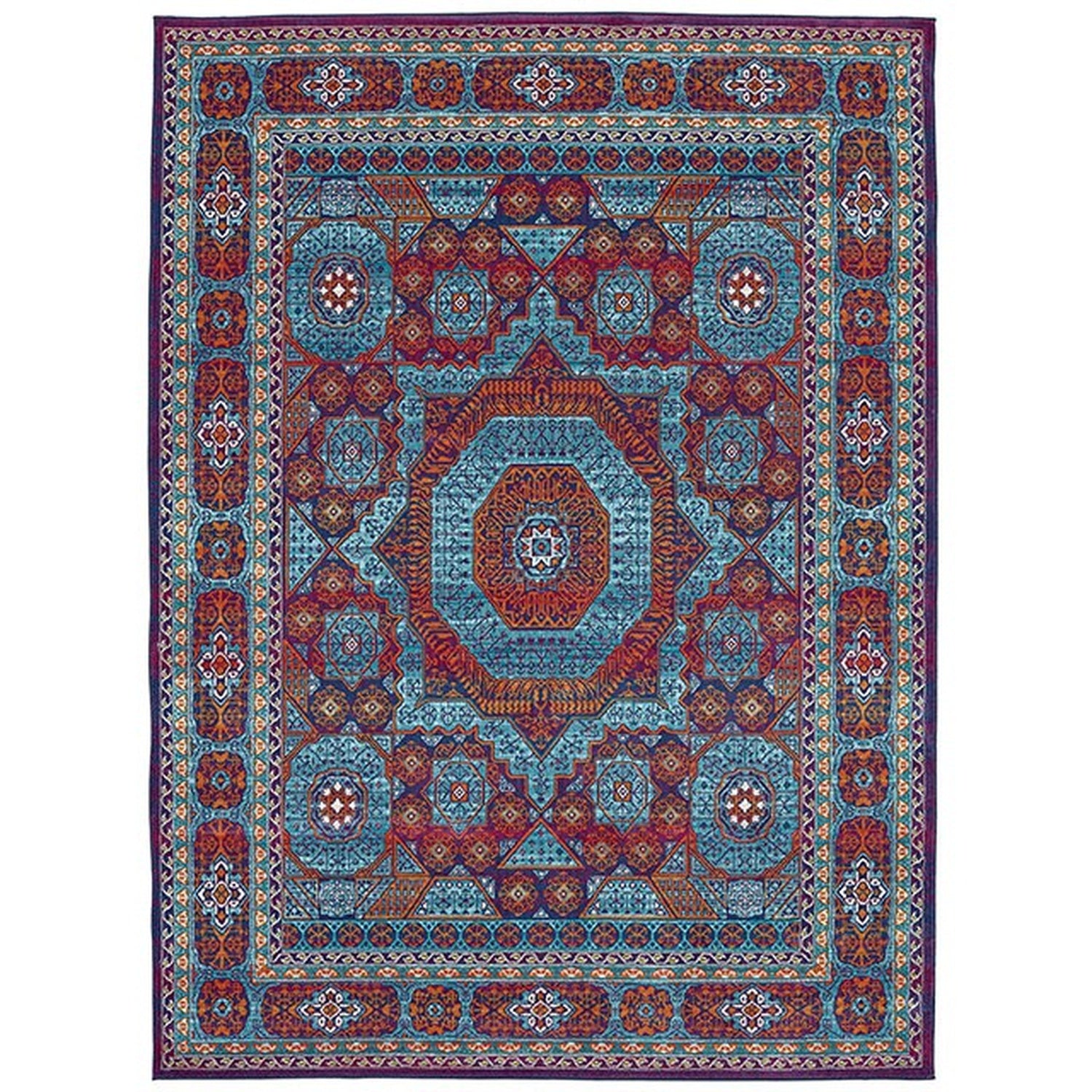 Crumlin Medallion Multi Small Area Rug - Ornate Home