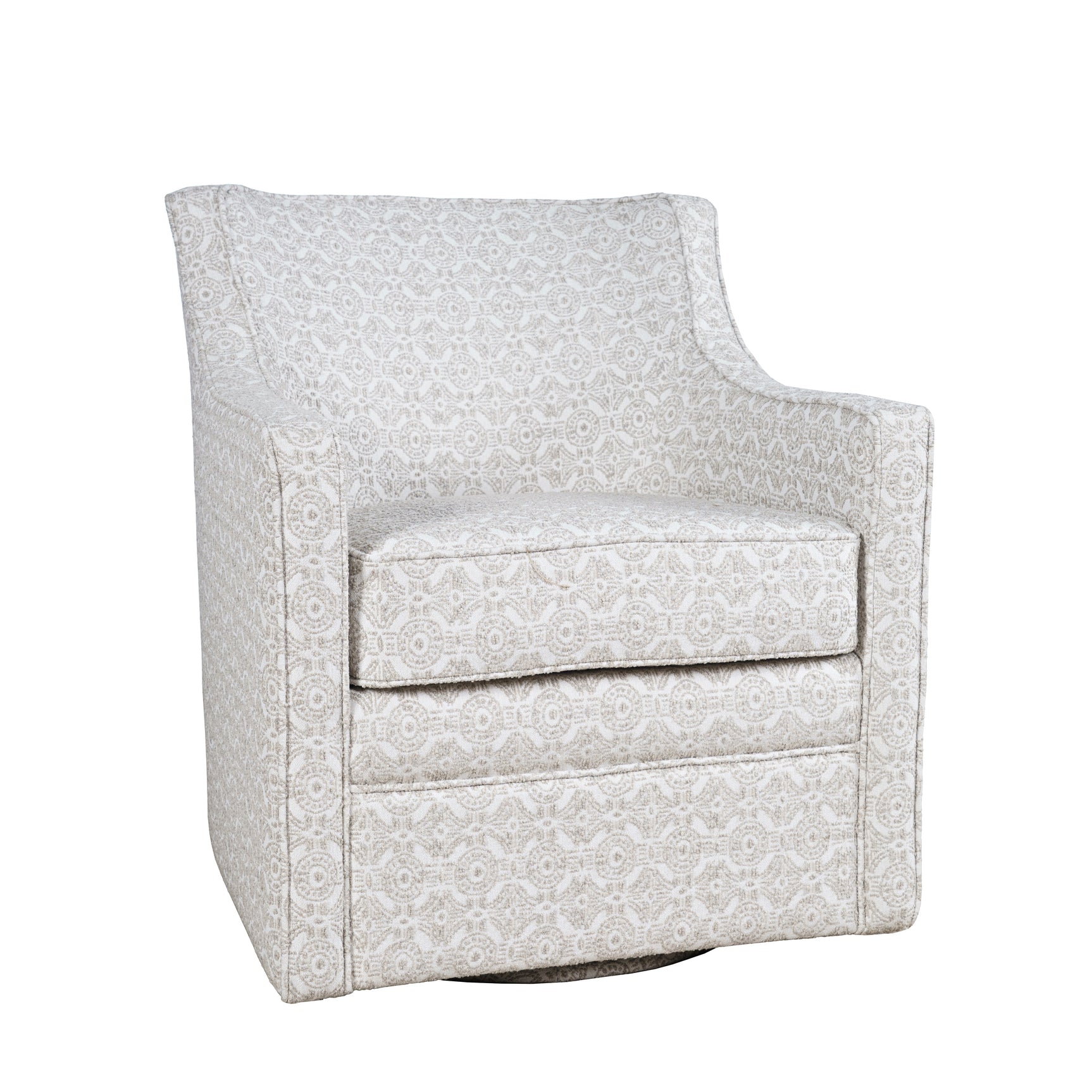 Crux Multicolor Swivel Accent Chair - Ornate Home