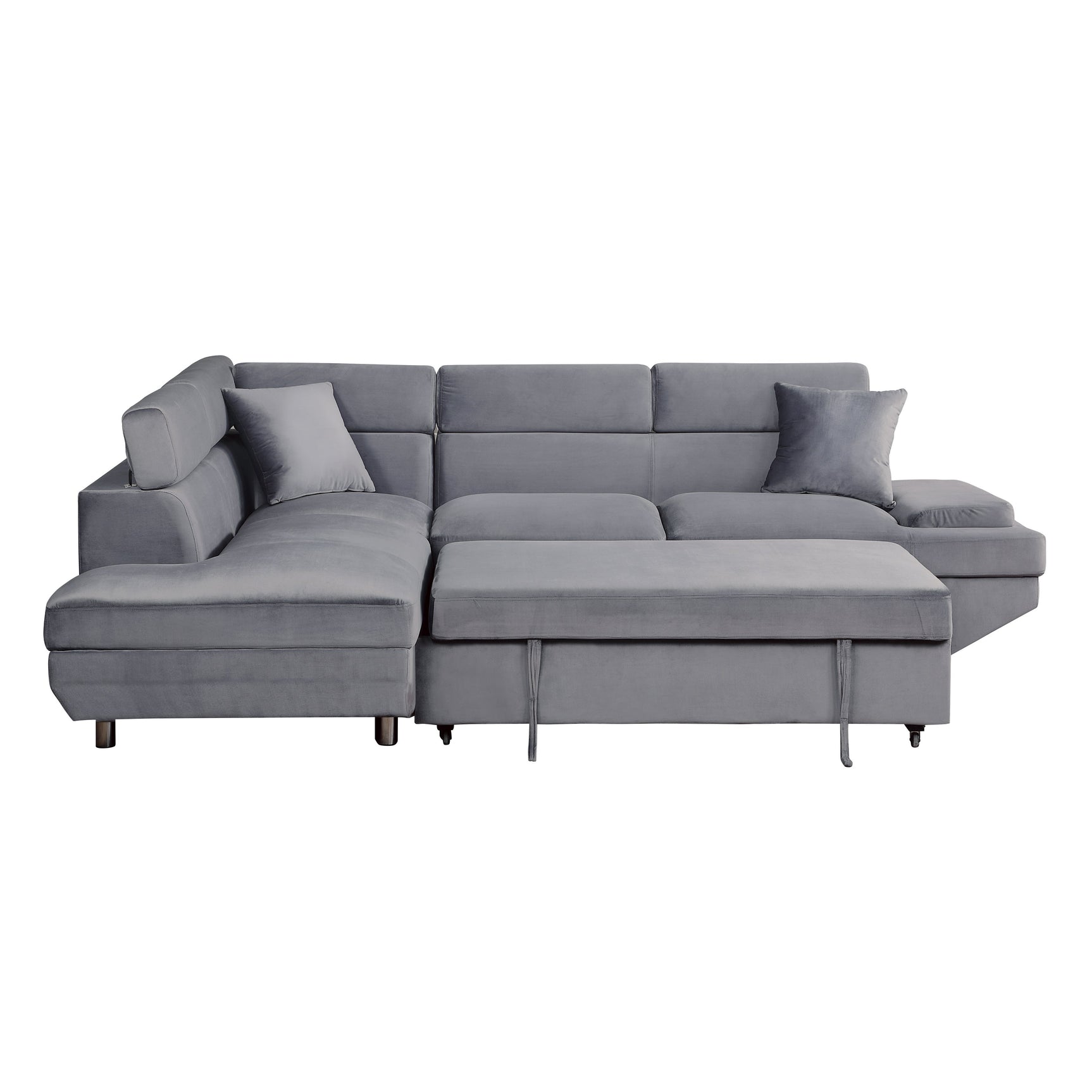 Cruz Gray 2-Piece Sectional with Left Chaise - Ornate Home