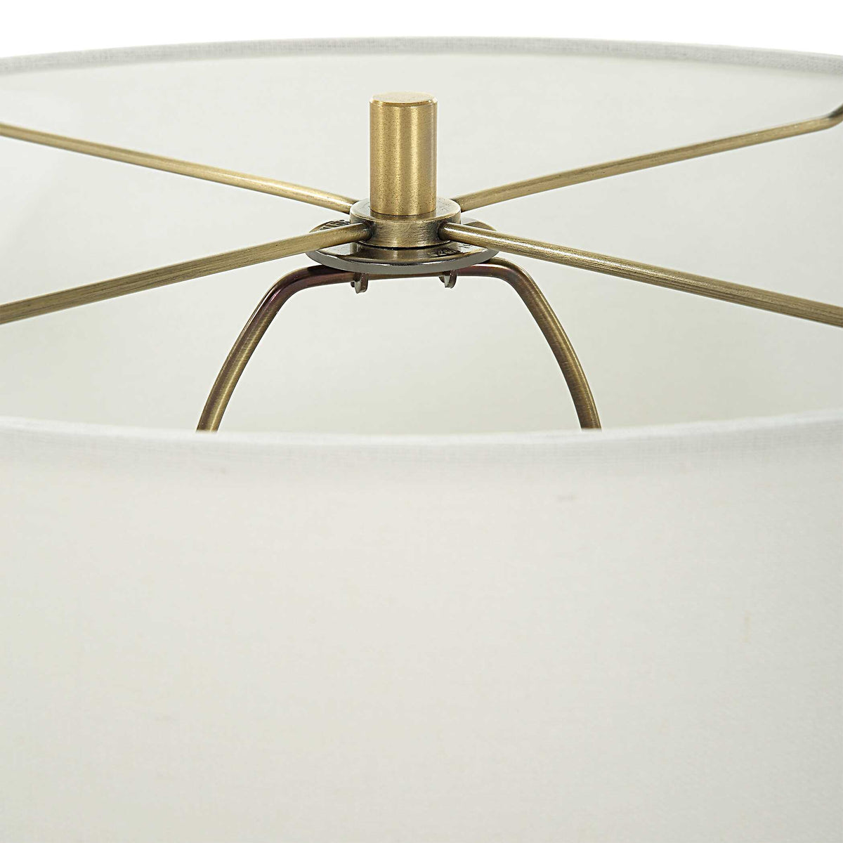 Crystal Column Brass Table Lamp - Ornate Home