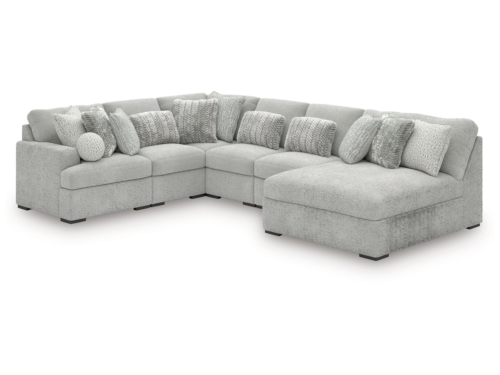 Cuddle Plush Arctic 6-Piece Sectional with Chaise - Ornate Home