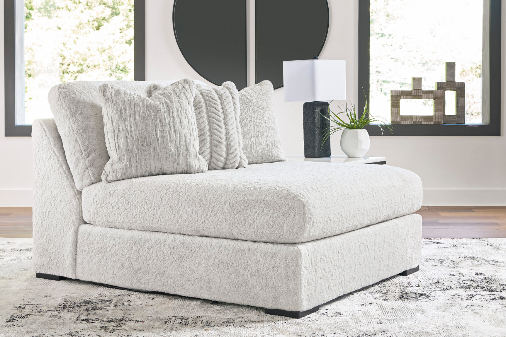 Cuddle Plush Arctic Oversized Armless Chaise - Ornate Home