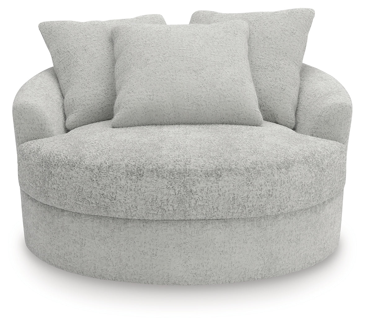 Cuddle Plush Arctic Oversized Swivel Accent Chair - Ornate Home