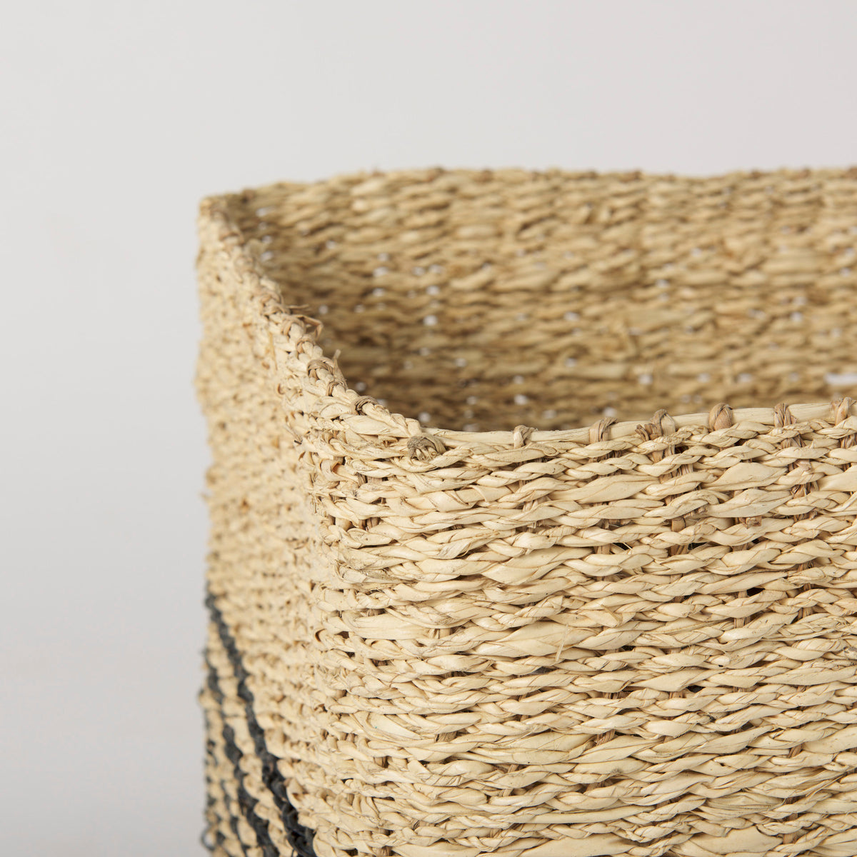 Cullen Gray Twisted Seagrass Square Basket (Set of 3) - Ornate Home