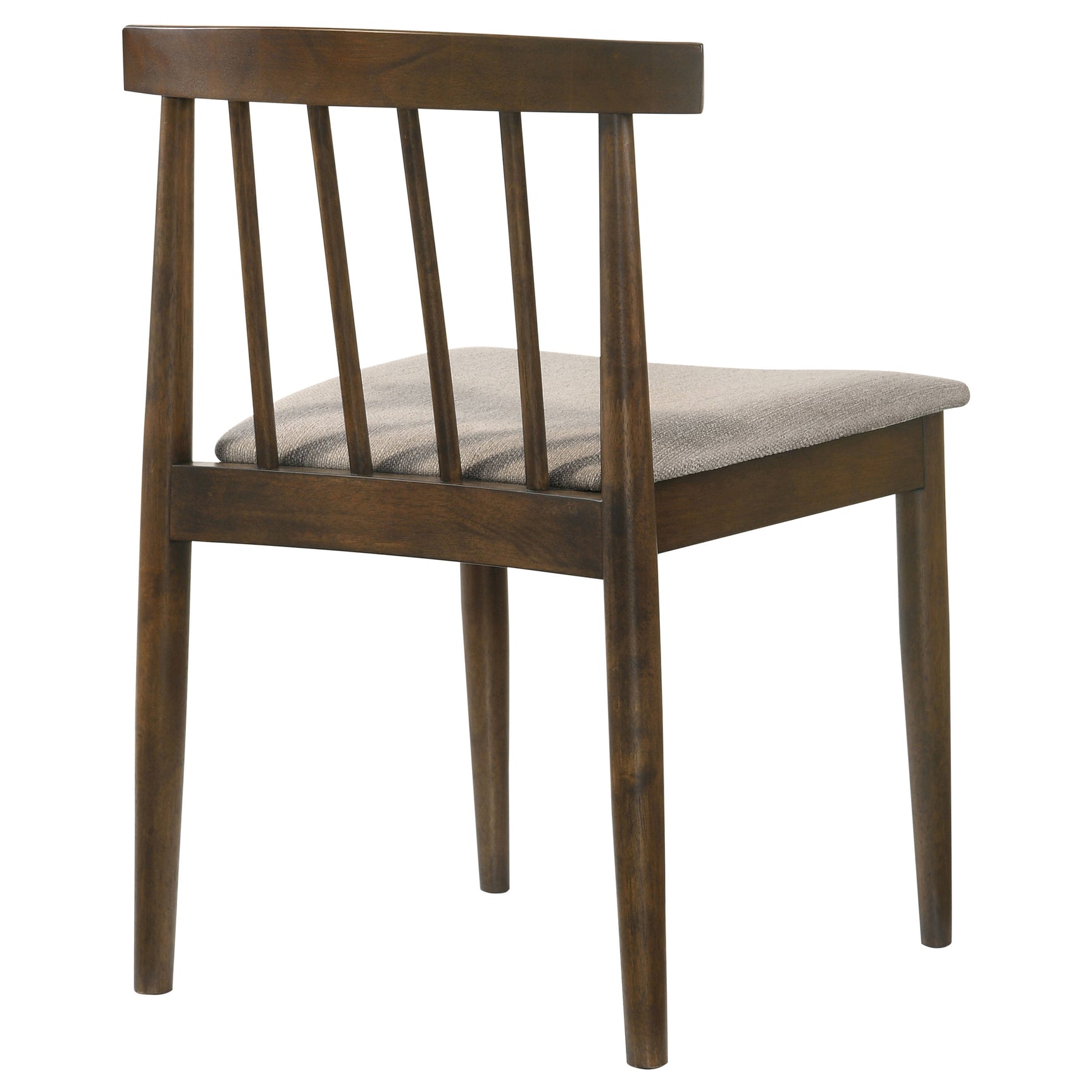 Cullen Walnut/Wheat Dining Side Chair Upholstered Seat (Set of 2) - Ornate Home