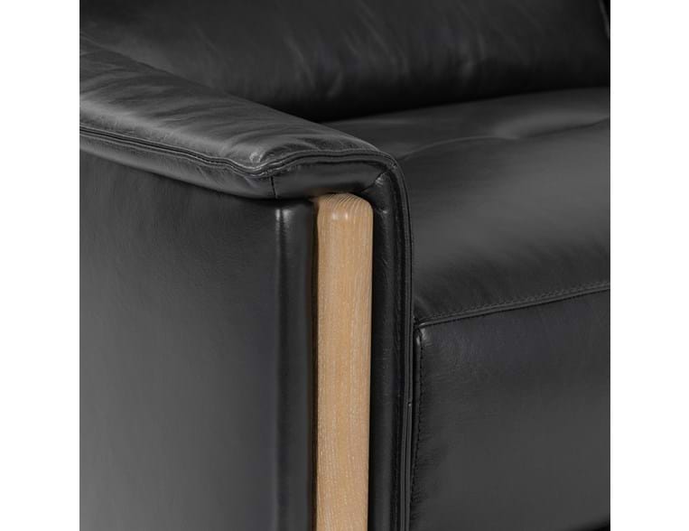 Cullman Black Leather Power Recliner Accent Chair - Ornate Home