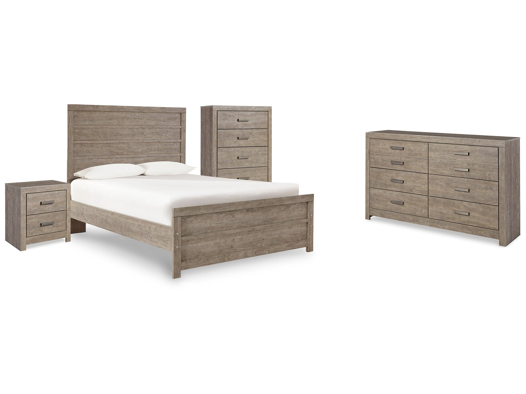 Culverbach Gray Full Panel Bedroom Set with Dresser, Chest and Nightstand (Online Special Price) - Ornate Home