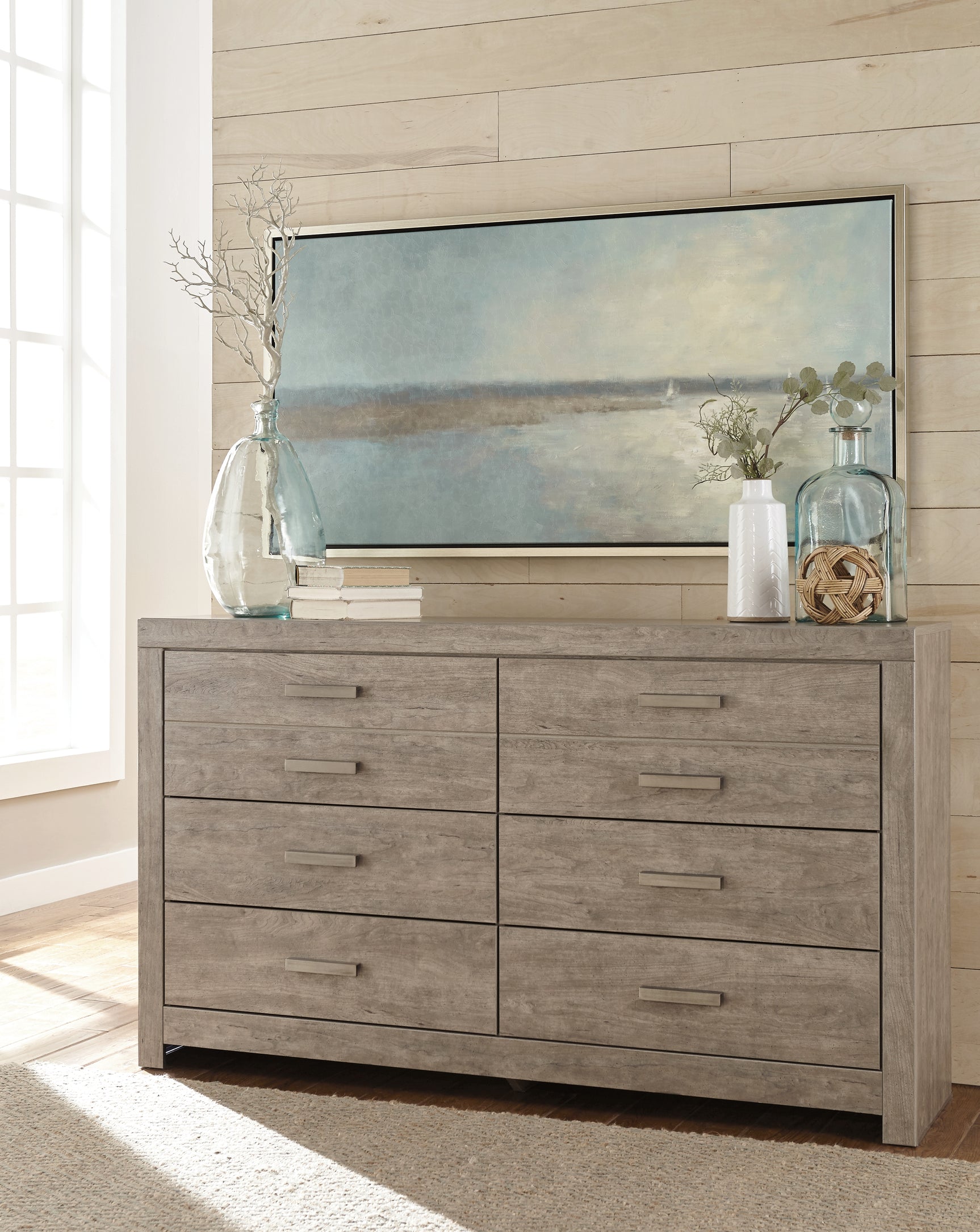 Culverbach Gray Full Panel Bedroom Set with Dresser and Chest - Ornate Home