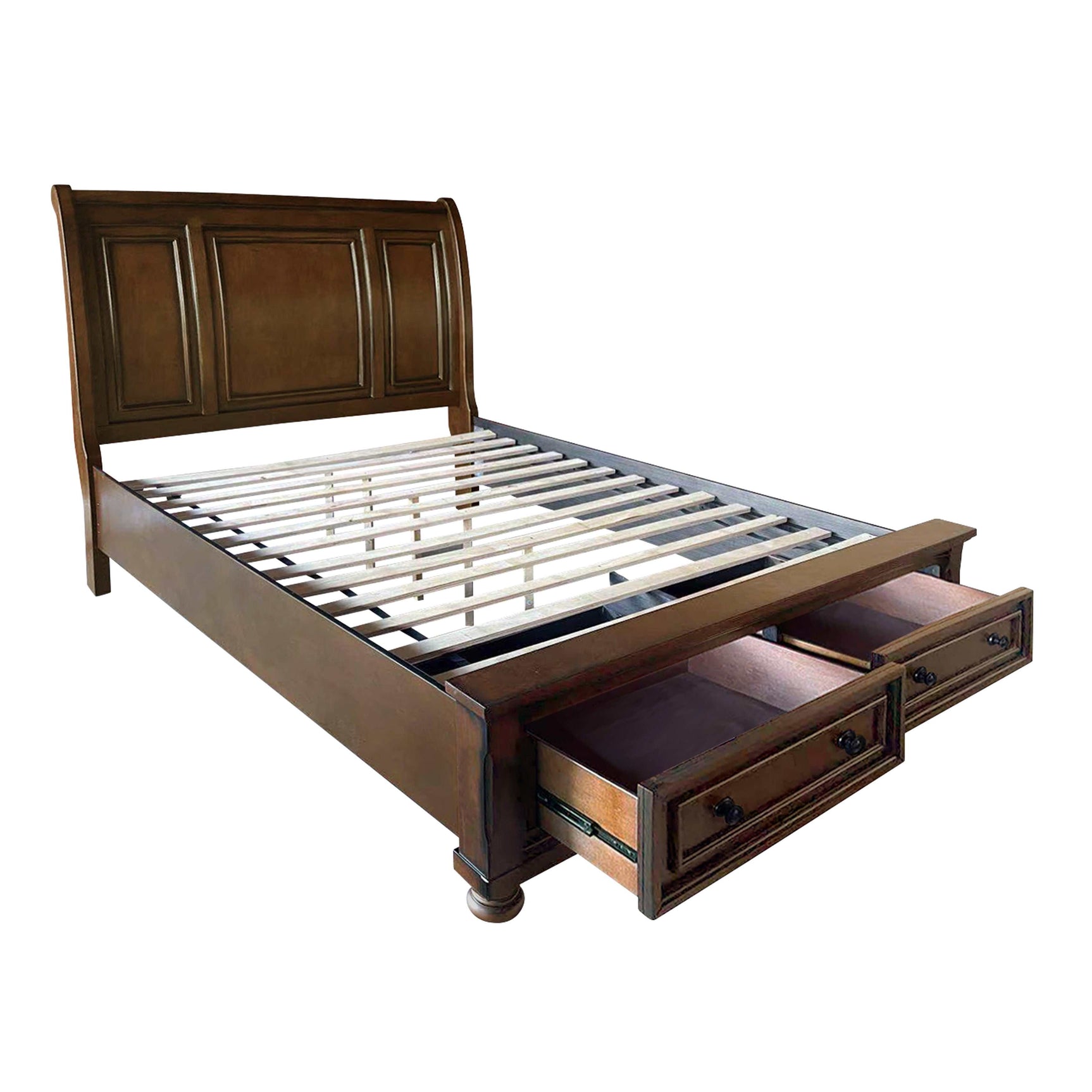 Cumberland Brown Cherry Full Storage Bed - Ornate Home