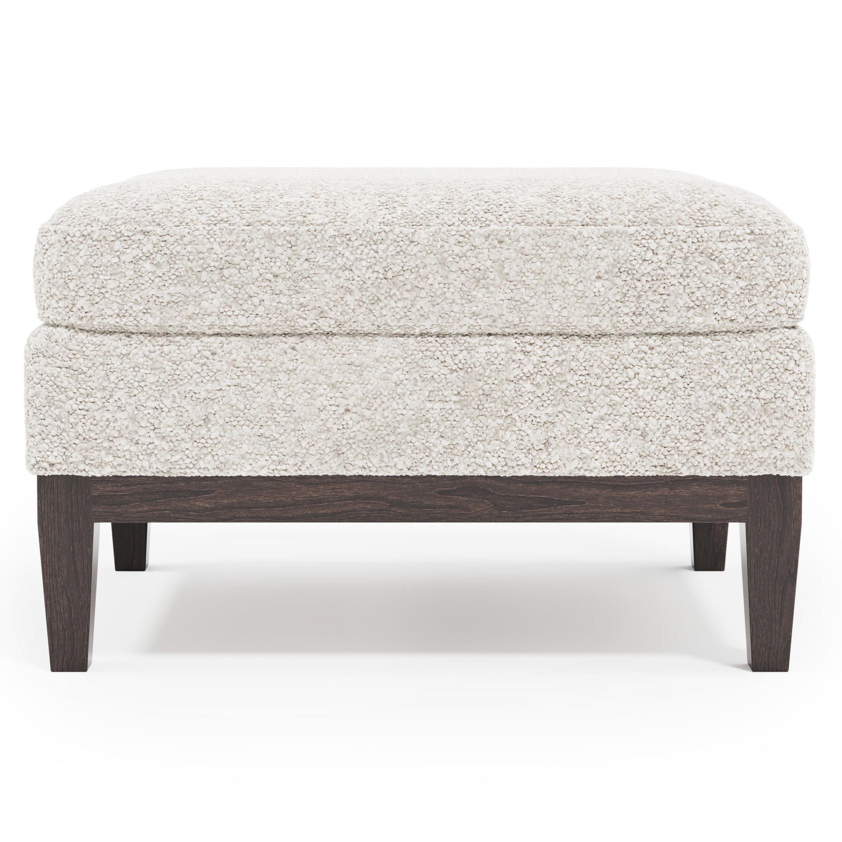 Cumberland White/Cream Fabric Ottoman - Ornate Home